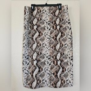 Jade Mackenzie Snakeskin Print Pencil Skirt